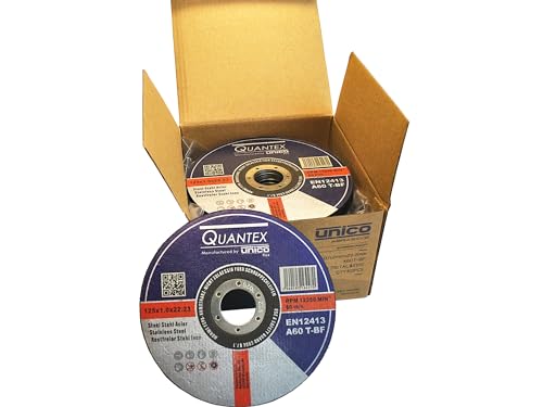 50 Stück Trennscheibe Ø 125mm x 1.0mm für Winkelschleifer Stahl Edelstahl Flexscheibe Inox Metall von Quantex