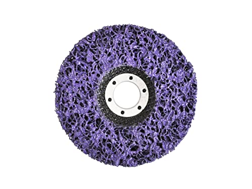 Reinigungsscheibe Grobreinigungsscheibe CSD Ø 115mm CBS für Winkelschleifer Clean Strip Disc Premium Purple Nylongewebescheibe von Quantex