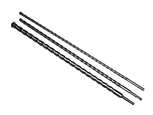 SDS Plus 600mm Set (Ø 12 16 24 mm) Mauerdurchbruch Hammerbohrer Betonbohrer Steinbohrer von Quantex