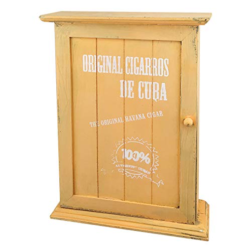 quantio Nostalgischer Holz Schlüsselkasten - Schlüsselschrank - Schlüsselbrett - Aufbewahrung für Schlüssel - Antik Look, Farbe:Orange quantio Nostalgischer Holz Schlüsselkasten - Schlüsselschrank - Schlüsselbrett - Aufbewahrung für Schlüssel - Antik Look, Farbe:Orange von quantio