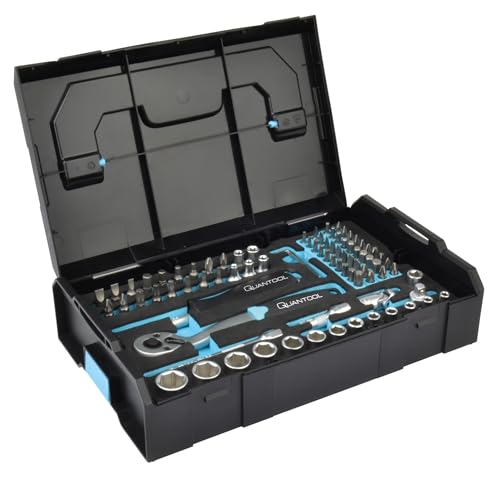 Quantool Q25005 85-teiliger Steckschlüsselsatz L-Boxx Mini System von Quantool
