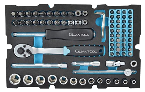 Quantool Q25002 Steckschlüsselsatz 85-teilig – passend zu L-Boxx Mini von Brüder Mannesmann