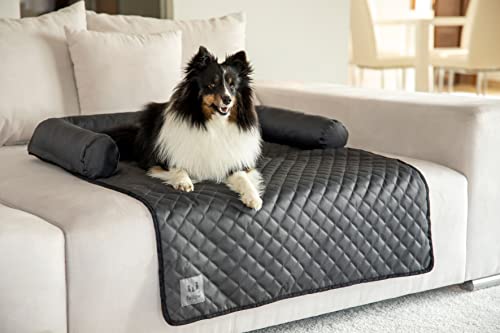 Sofaschutzdecke Hundedecke, Hundebett Haustier, Sofaschutz, super softe warme und weiche Flauschige Auflage, Überwurf, Schutzdecke für Sofa, Welpen, Katzensofa, Kofferraumschutz (Anthrazit) von Quantum Interior