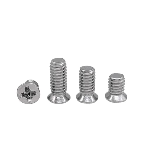 QuarkMRO - 304 Edelstahl Nicht-Standard Kleiner Kopf Senkkopfschrauben mit Kreuzschlitz (M3-0.5 x 8mm, head 4mm, 200pcs) von QuarkMRO