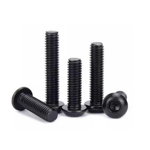 QuarkMRO - M7 Innensechskant Linsenkopfschrauben Schwarz 12,9 Stahl Länge 12-60 mm (M7-1.0 x 16mm,10) von QuarkMRO