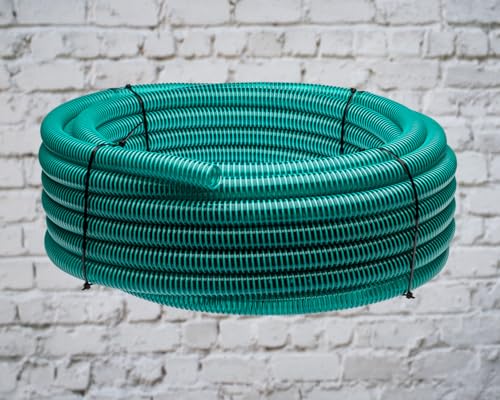 Quarzflex® Spiralsaugschlauch grün transparent, 75 mm (3"), Meterware von Quarzflex