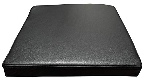 Glanz Schwarz Echtleder Sitzkissen Lederkissen Sitzpolster fur Sessel Stuhle Echt Leder Kissen Sitzauflage Auflage glatt Modell (60 x 50 cm) von Quattro Meble