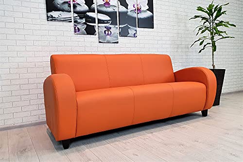 Quattro Meble 3 er Echtleder Sofa Mediolan Breite 198 cm Ledersofa Echt Leder Couch ! 100% Rindsleder ! von Quattro Meble