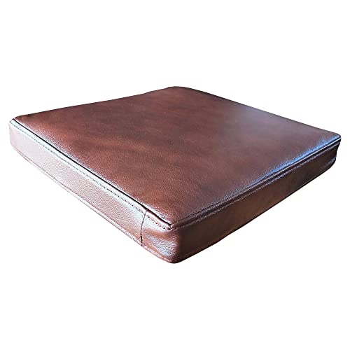 Quattro Meble Antic Braun Echtleder Sitzkissen Lederkissen Sitzpolster fur Sessel Stuhle Echt Leder Kissen Sitzauflage Auflage Modell 1 EL (B-60 x T-50 cm) von Quattro Meble