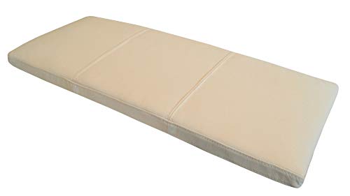 Quattro Meble Creme Echtleder Bankauflage Sitzkissen Lederkissen Sitzpolster Bank Auflage doppelt genähtes Echt Leder Kissen Sitzauflage (45 x 120 cm) von Quattro Meble