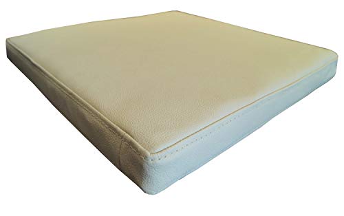 Quattro Meble Creme Echtleder Sitzkissen Lederkissen Sitzpolster fur Sessel Stuhle Echt Leder Kissen Sitzauflage Auflage Model 1el (40 x 40 cm) von Quattro Meble