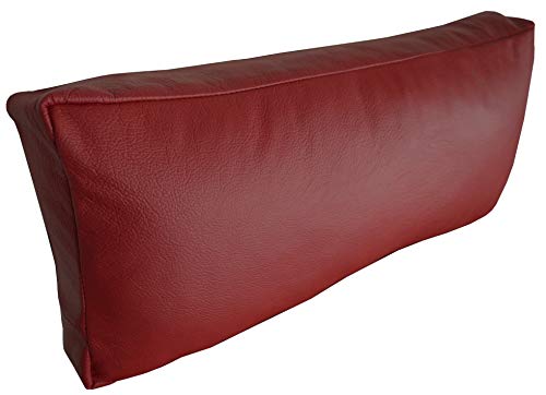 Quattro Meble Dunkelrot Weinrot Echtleder Nackenkissen Lederkissen Sofa Dekokissen Rindsleder Kissen Kopfstützen Kopfkissen (22 x 40 cm) von Quattro Meble