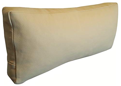 Quattro Meble Echtleder Nackenkissen Creme - Farbe Lederkissen Sofa Dekokissen Rindsleder Kissen Kopfstützen Kopfkissen (22 x 70 cm) von Quattro Meble