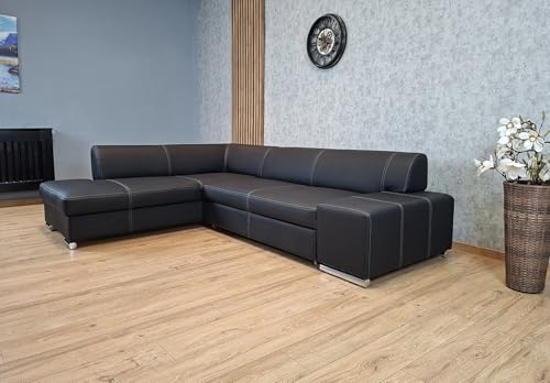 Quattro Meble Rindsleder Eckcouch London II aus einem der stärksten und haltbarsten Leder der Welt (200 x 275 cm Ecke Links) von Quattro Meble