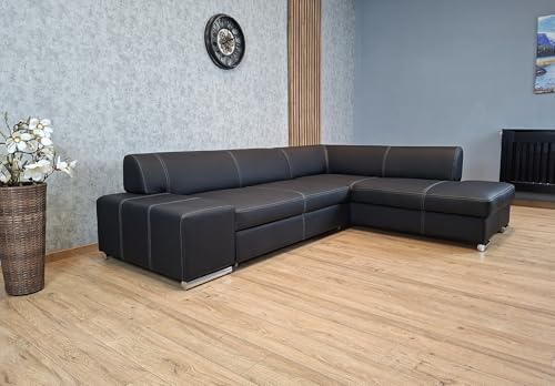 Quattro Meble Rindsleder Eckcouch London II aus einem der stärksten und haltbarsten Leder der Welt (275 x 200 cm Ecke Rechts) von Quattro Meble