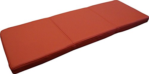 Quattro Meble Rot Echtleder Bankauflage Sitzkissen Lederkissen Sitzpolster Bank Auflage doppelt genähtes Echt Leder Kissen Sitzauflage (45 x 100 cm) von Quattro Meble