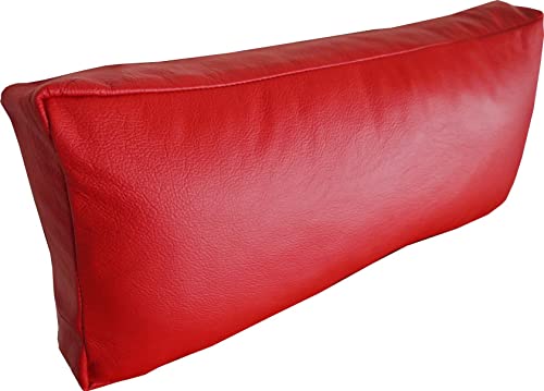 Quattro Meble Rote Echtleder Nackenkissen Lederkissen Sofa Dekokissen Rindsleder Kissen Kopfstützen Kopfkissen Leder MDR Red (22 x 30 cm) von Quattro Meble