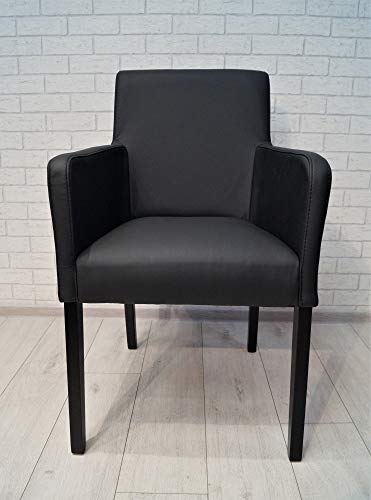 Quattro Meble Schwarz Echtleder Esszimmerstühle Massivholz Stühle David Arm Lederstühle Sessel mit Armlehnen Echt Leder Hermes Nero Esszimmer Stuhl Quattro Meble Schwarz Echtleder Esszimmerstühle Massivholz Stühle David Arm Lederstühle Sessel mit Armlehnen Echt Leder Hermes Nero Esszimmer Stuhl von Quattro Meble