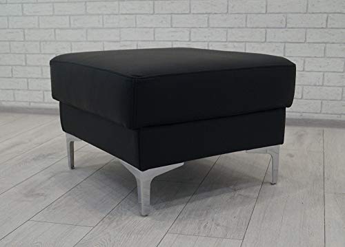 Quattro Meble Schwarz Echtleder Hocker Sitzhocker Rindsleder Sitzwürfel 60x55 x H-45 cm Fußhocker Polsterhocker Echt Leder Puff Modell KANTE mit trapezförmigen Edelstahl-Chromfüßen Quattro Meble Schwarz Echtleder Hocker Sitzhocker Rindsleder Sitzwürfel 60x55 x H-45 cm Fußhocker Polsterhocker Echt Leder Puff Modell KANTE mit trapezförmigen Edelstahl-Chromfüßen von Quattro Meble