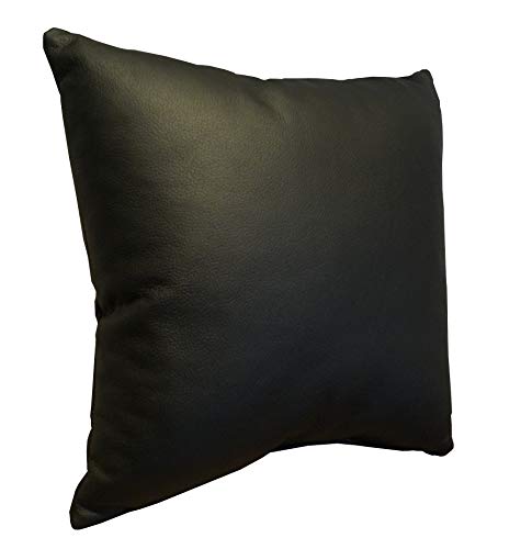 Quattro Meble Schwarz Echtleder Kissen Sofa & Stuhl Dekokissen Zierkissen Echtleder Rückenkissen Rindsleder Echt Leder Modell 1EL (50 x 50 cm) von Quattro Meble