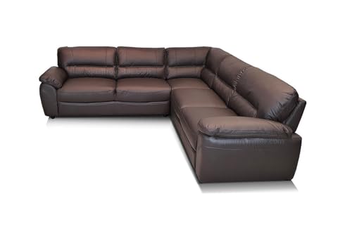 Quattro Meble Super bequemes Echtleder Ecksofa Balticus RE 267 x 237 cm Leder Sofa Couch mit Bettfunktion und Bettkasten Echt Leder Eck Couch Viele Farben Kaltschaum (267 x 237 Ecke Rechts) von Quattro Meble