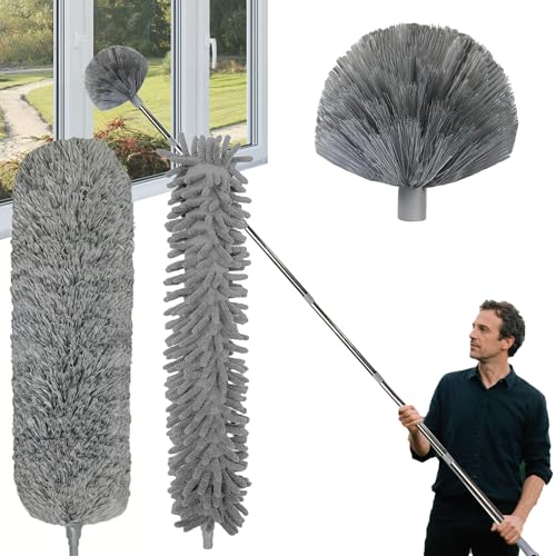 Staubwedel-Set mit 6 m Reichweite, mit Verstellbarer Teleskopstange von 1,5 bis 4,9 m, Teleskop-Reinigungsbürste und Mikrofaserkopf Staubwedel-Set mit 6 m Reichweite, mit Verstellbarer Teleskopstange von 1,5 bis 4,9 m, Teleskop-Reinigungsbürste und Mikrofaserkopf von QuazarPyon