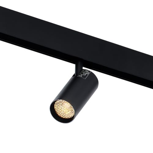 Qub Line Single Schienenstrahler – Smart Zigbee 48V – Magnet Schienensystem – App & Sprachsteuerung – Deckenstrahler Schwarz – LED integriert von Qub