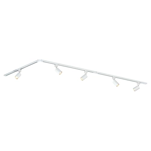 Focus III - 1-Fase Railverlichting - GU10 – 300cm – L-vorm - 5 spots - Railsysteem – Wit von Qub