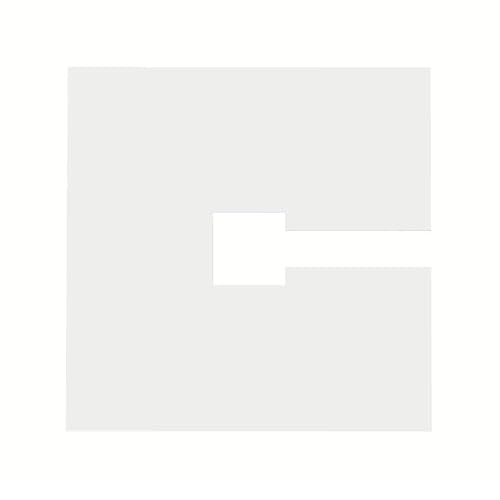 Qub Abdeckplatte für Deckenbaldachin – 10x10 cm – Weiß – Elegante Abdeckung für Schienensysteme von Qub