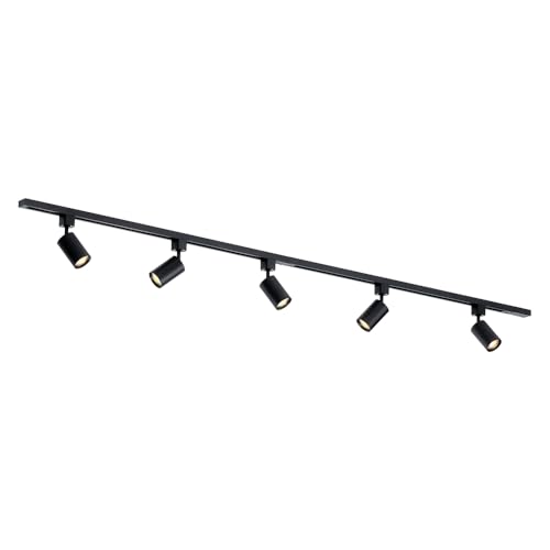 Focus III Railverlichting set 1-Fase - GU10 – 200cm - 5 spots - Railsysteem - Zwart von Qub