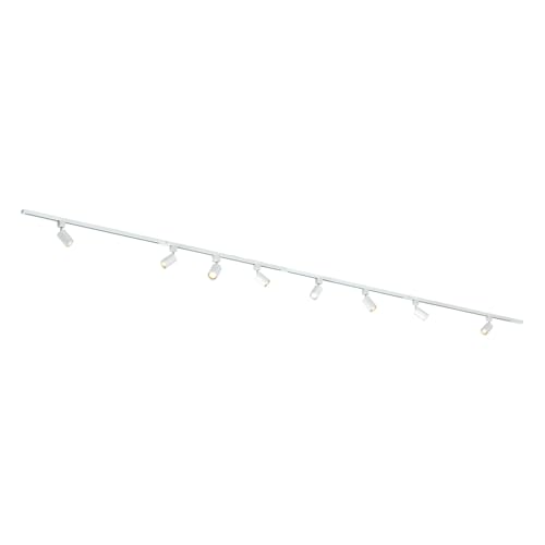 Qub Focus III 1-Phasen Led Schienensystem - 400cm - 8x GU10 Spots - 4x 1m Schienen - I-Form - Deckenstrahler Weiß- Erweiterbar & flexibel - LED-kompatibel - Modernes Design Spot lampe von Qub