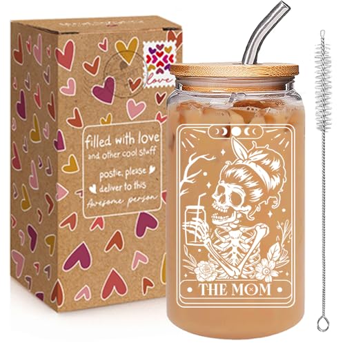 Qubereeree Tarotkarte mit Skelettmotiv "The Mom", Geschenk für Mutter, Tarot-Liebhaber, Halloween-Tasse, Mama-Hexen-Geschenke für Frauen, Gothic-Bag, Gothic-Stil, gruseliges Geschenk für Mama, lustige Qubereeree Tarotkarte mit Skelettmotiv "The Mom", Geschenk für Mutter, Tarot-Liebhaber, Halloween-Tasse, Mama-Hexen-Geschenke für Frauen, Gothic-Bag, Gothic-Stil, gruseliges Geschenk für Mama, lustige von Qubereeree