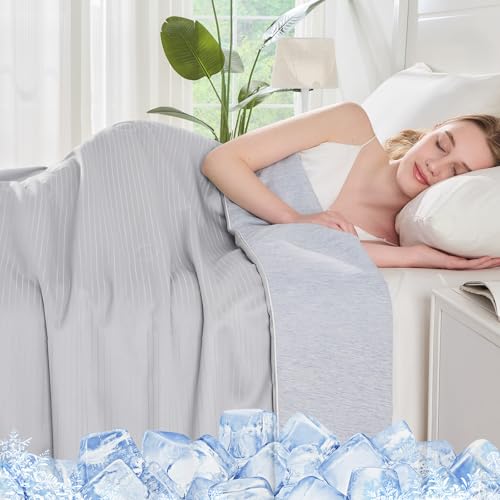 Qucover Kühldecke Sommer Bettdecke, Arc-Chill 3.0 Q-Max>0.5 Kühlfasern Doppelseitig Kühlende Decke, Sommerbettdecken bettdecke ohne bezug nutzbar Superweicher, Leichte Sommerdecke 150x200cm, Hellgray Qucover Kühldecke Sommer Bettdecke, Arc-Chill 3.0 Q-Max>0.5 Kühlfasern Doppelseitig Kühlende Decke, Sommerbettdecken bettdecke ohne bezug nutzbar Superweicher, Leichte Sommerdecke 150x200cm, Hellgray von Qucover
