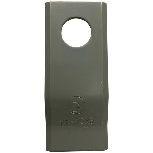 25 x Kreiselmäherklingen 96 x 40 x 3 mm, gekröpft - Klingen Mähmesser Kreiselmäher Kreiselmähwerk passend für Deutz-Fahr, IHC, PZ, Fella, Pöttinger, Taarup von QUEBAg