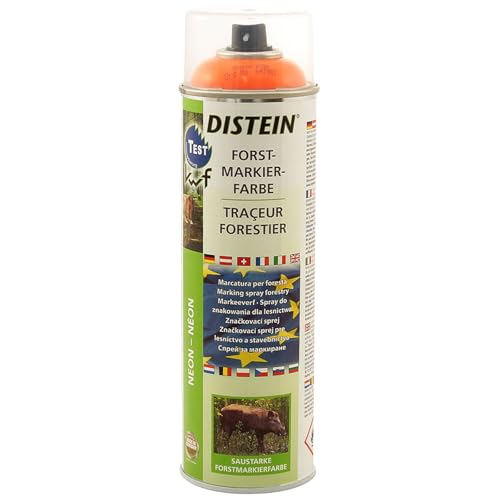 QUEBAg Distein Neon-Forstmarkierfarbe Signierspray Forstspray Forst Markierungsspray | 500 ml Sprühdose (orange) von QUEBAg