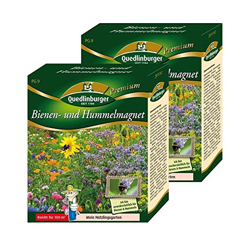 2er Pack | Bienen und Hummelmagnet | Doppelpackung | Wildblumenmischung | Blumenwiese 2er Pack | Bienen und Hummelmagnet | Doppelpackung | Wildblumenmischung | Blumenwiese von Quedlinburger