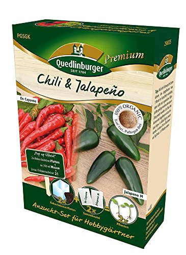 Quedlinburger 298009 Anzucht-Set Chili & Jalapeno (Anzuchtset) von Quedlinburger