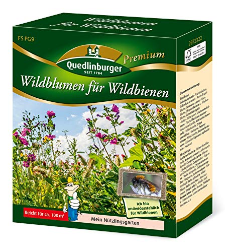 Quedlinburger BALDUR-Garten Wildblumen für Wildbienen für ca. 100m²,1 Pack. von Quedlinburger