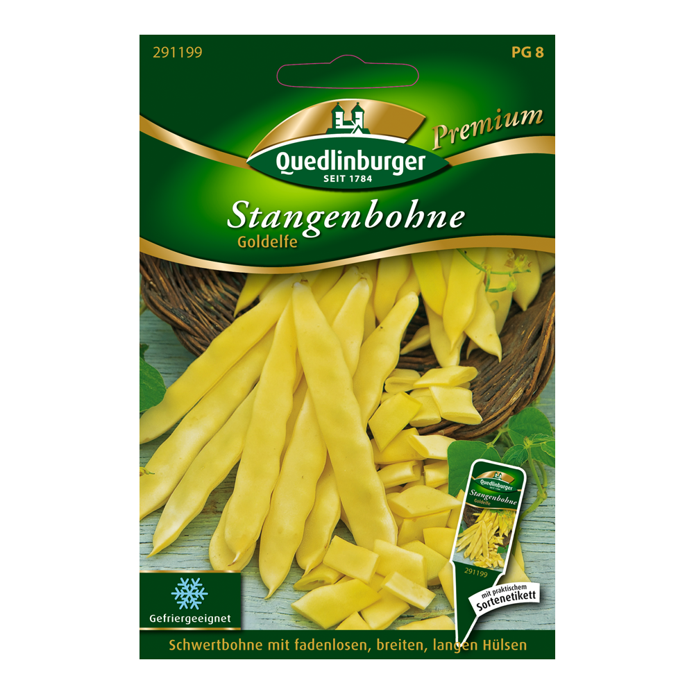 Quedlinburger Stangenbohne "Goldelfe" 8 Stück von QUEDLINBURGER