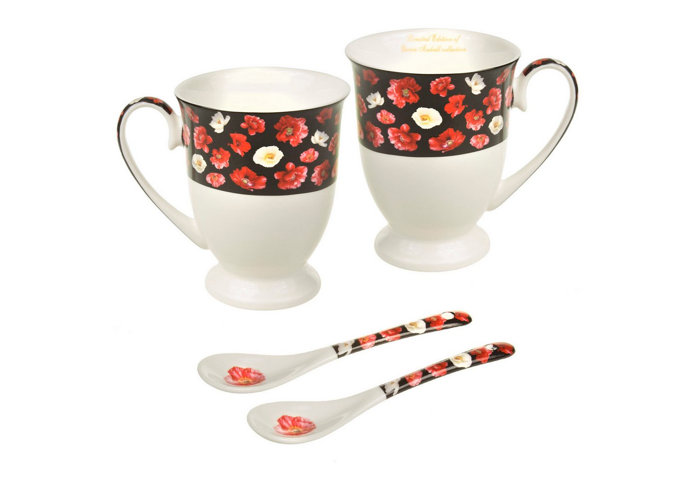 Queen Isabell Tasse, Kaffeebecher für zwei Personen Porzellan Mohnblume Queen Isabell Tasse, Kaffeebecher für zwei Personen Porzellan Mohnblume von Queen Isabell