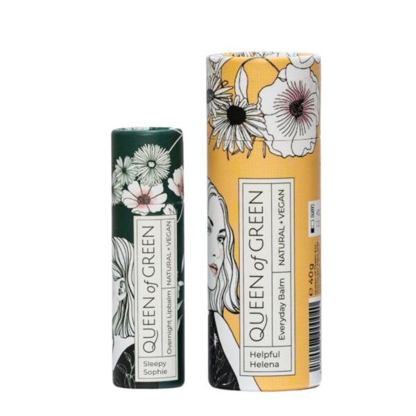 Queen of Green Aktions-Set aus Anti-Aging Lipbalm und intensivem Hautbalsam - vegan & plastikfrei von Queen of Green