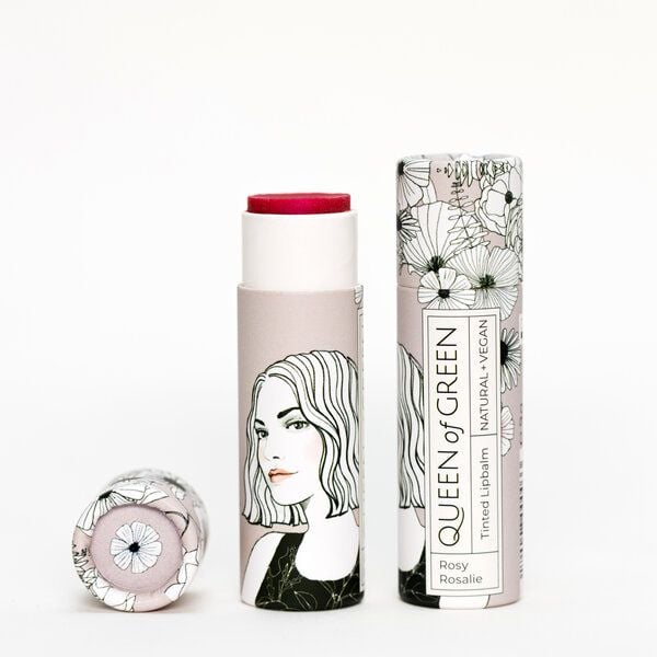 Queen of Green Getönte Lippenpflege "Rosy Rosalie" - vegan und plastikfrei von Queen of Green