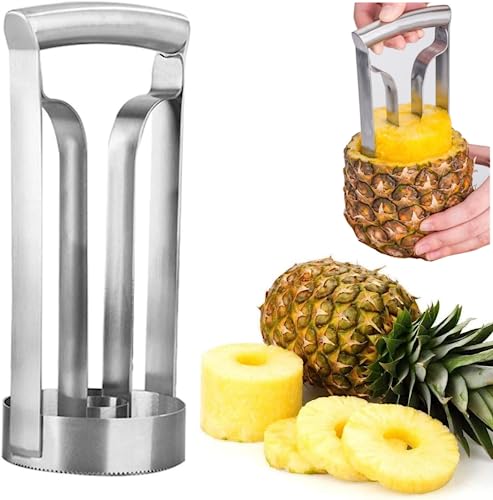 Queen.Y Ananasschneider aus Edelstahl,Verbessert Griff Ananasschneider,Ananas Slicer Cutter Maschine Obst Parer für Familien hotel von Queen.Y