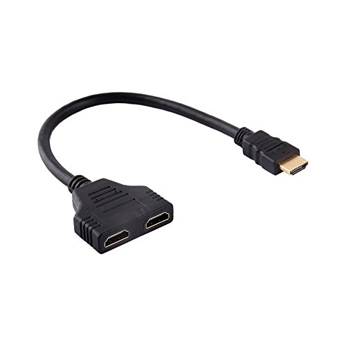 Queen.Y HDMI-Kabel 1080P-Stecker auf Dual-HDMI-Buchse 1- bis 2-Wege-Splitter-Adapterkabel für HDMI-HD LED LCD TV von Queen.Y