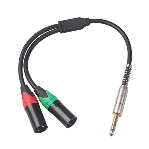 Queen.Y Trs zu 2 Xlr Kabel mit Doppelter Abschirmung 6. 35Mm Männlich zu Weiblich Aux zu Dual Xlr Breakout Kabel für Kopfhörerverstärker (Trs Männlich zu Xlr Männlich) von Queen.Y