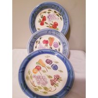 3 Gibson Salatteller-Essteller-Beilagenteller-Geschirr-Geschirr-steingut-Porzellan-Trinkbecher-Tasse-Bonechina-Partyteller-Sammlerstück von QueenKshopCa