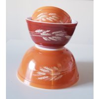 3 Pyrex | 1970Er Jahre Herbst Ernte Rührschüsseln-Servierschüsseln-Keramik-Teller-Porzellan-Geschirr-Geschirr-steingut-Corningware 3 Pyrex | 1970Er Jahre Herbst Ernte Rührschüsseln-Servierschüsseln-Keramik-Teller-Porzellan-Geschirr-Geschirr-steingut-Corningware von QueenKshopCa