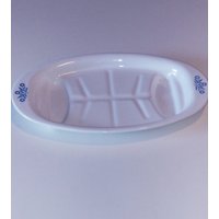 Blaue Kornblume Corningware Ovale Platte-Serviertablett-Backform-Ofen-Tablett-Geschirr-Pyrex-Dinnerset-Dinnerplate-Dinnerware Set-stoneware-Keramik von QueenKshopCa