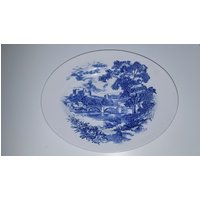 Vintage | 1950Er Jahre Enoch Wedgewood Oval Tablett-Platte-Teller-Geschirr-Esssets-Keramik-steingut-Essteller-Teller-Servierplatte-Sammlerplatte von QueenKshopCa