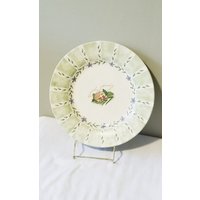 Vintage Russ Beere Und Co Inc. | 1950Er Jahre Servierplatte-Geschirr-Geschirr-Servierplatte-Servierplatte-steingut-Keramik-Dekorative-Transfer-Platte von QueenKshopCa